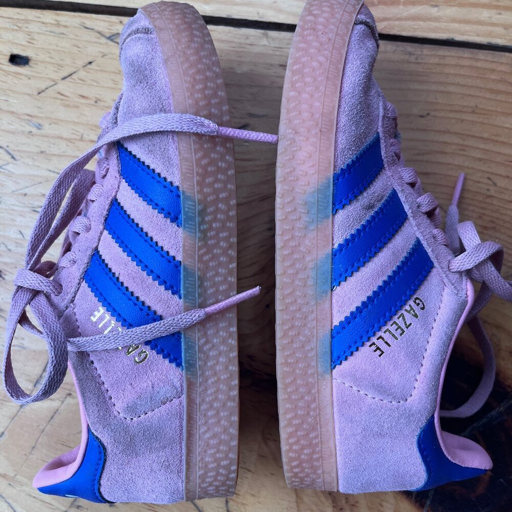 Adidas Gazelle Pink and Royal Blue Sneakers, Size 11